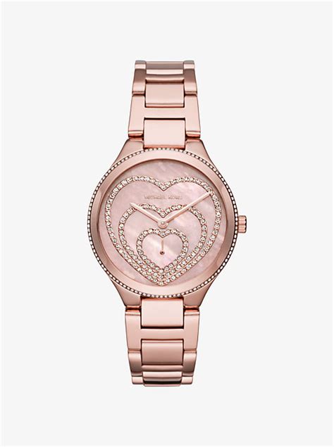 Lainey Pavé Heart Rose Gold